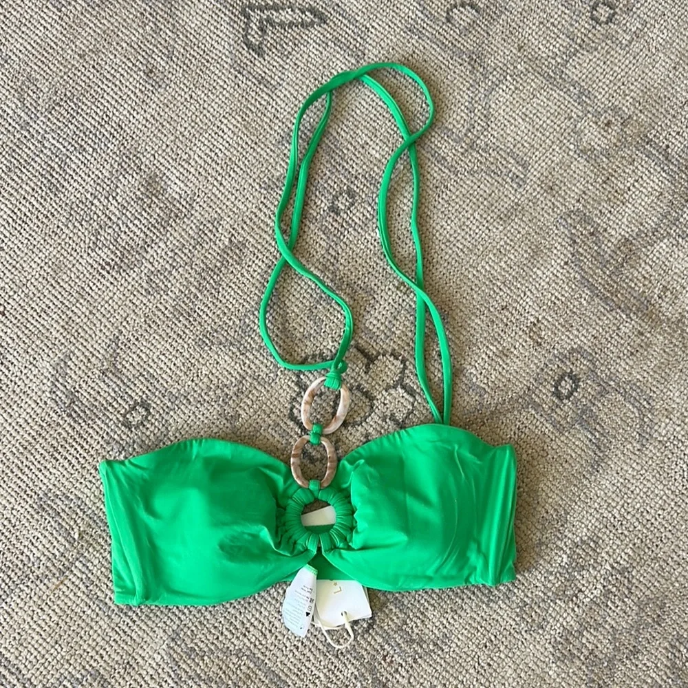 L*Space Alma Bikini Top in Garden Green